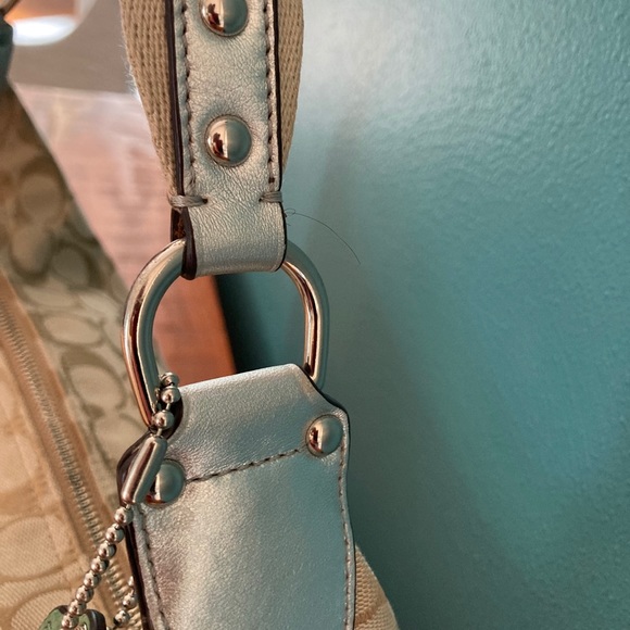 Signature Coach Patchwork Stripe Purse - Picture 4 of 6